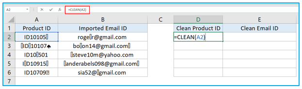 CLEAN Function in Excel