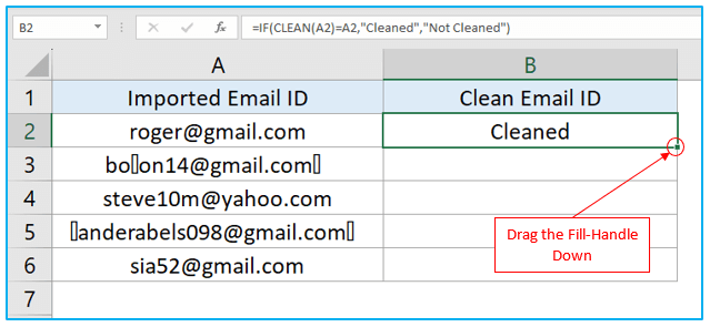 CLEAN Function in Excel