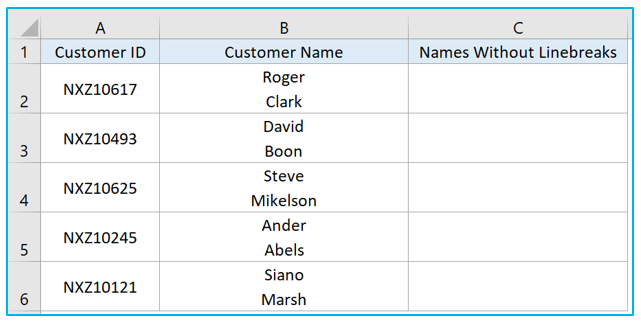 CLEAN Function in Excel