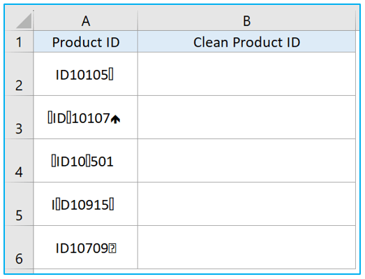 CLEAN Function in Excel