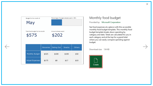 Budget in Excel