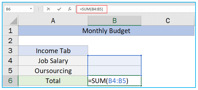 Budget in Excel