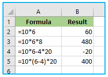 Multiplication in excel