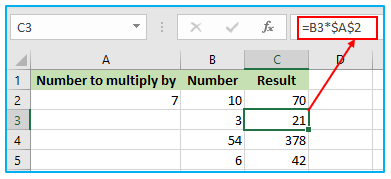 Multiplication in excel