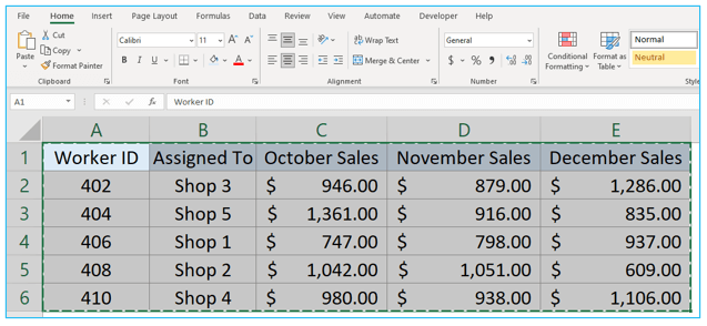 Transpose in Excel