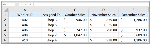 Transpose in Excel