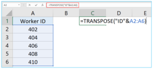 How to use Transpose in Excel?