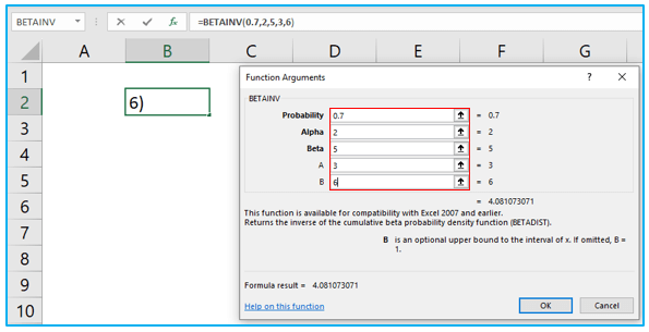 BETAINV Function in Excel
