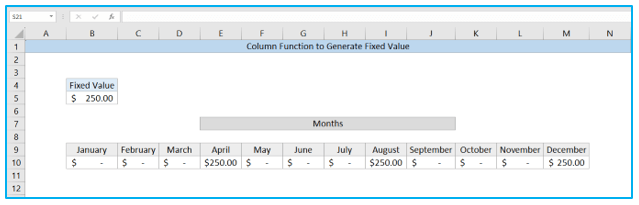 COLUMN and COLUMNS functions