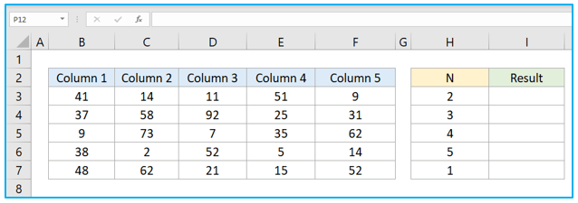 COLUMN and COLUMNS functions