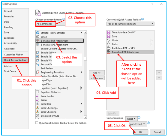 Convert from excel to PDF