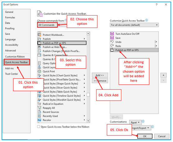 Convert from excel to PDF