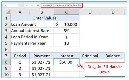 Create Amortization Schedule