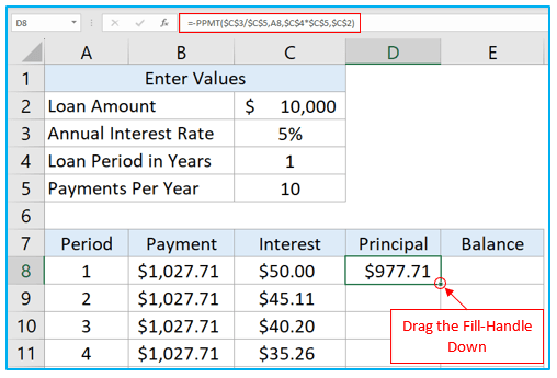 Create Amortization Schedule