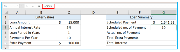 Create Amortization Schedule