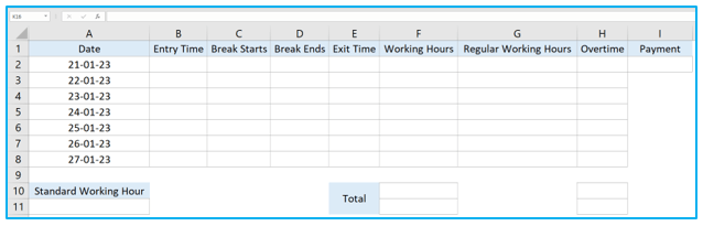 Timesheet Calculator in Excel
