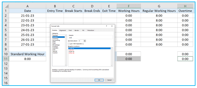 Timesheet Calculator in Excel