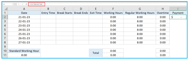 Timesheet Calculator in Excel