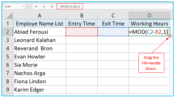 Timesheet Calculator in Excel