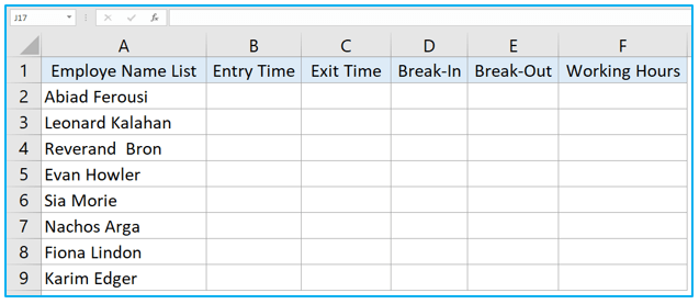 Timesheet Calculator in Excel