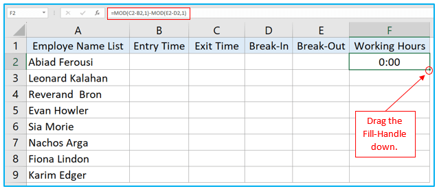 Timesheet Calculator in Excel