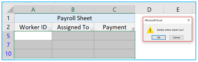 Delete Blank Rows in Excel