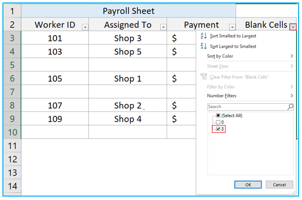 Delete Blank Rows in Excel