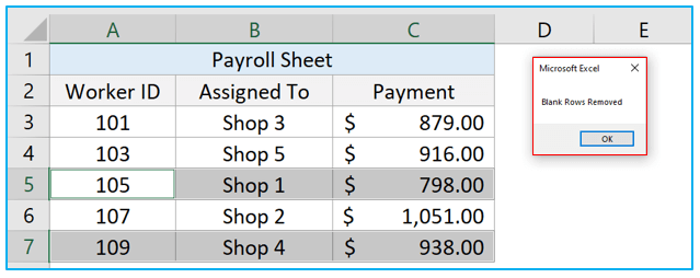 Delete Blank Rows in Excel