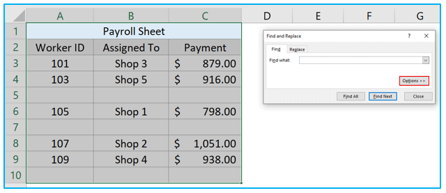 Delete Blank Rows in Excel