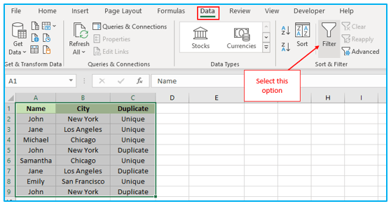 Duplicates Value in Excel