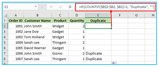 Duplicates Value in Excel