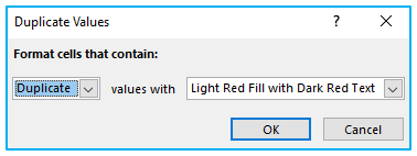 Duplicates Value in Excel