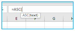 Excel VBA Asc Function