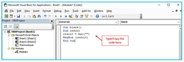 Excel VBA Asc Function