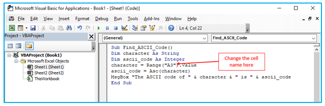 Excel VBA Asc Function