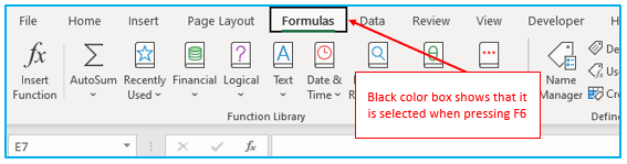Function Keys in Excel