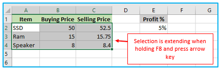 Function Keys in Excel