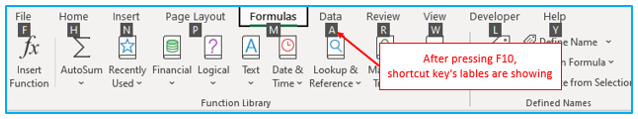 Function Keys in Excel