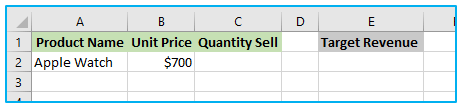 Goal Seek in Excel