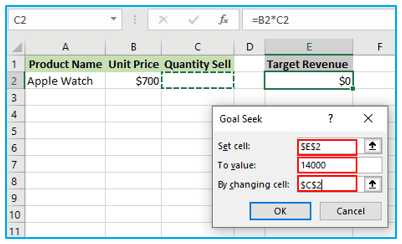 Goal Seek in Excel