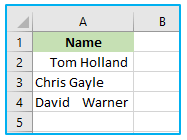 Remove Space in Excel