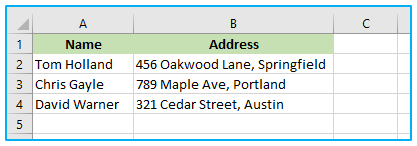 Remove Space in Excel