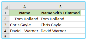 Remove Space in Excel