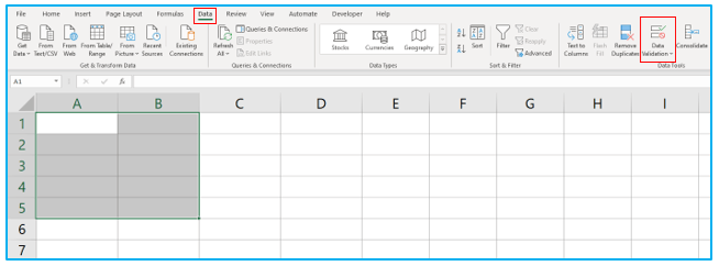 Set Data Validation