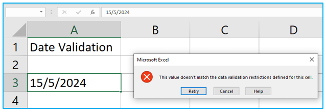 Set Data Validation