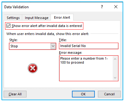 Set Data Validation