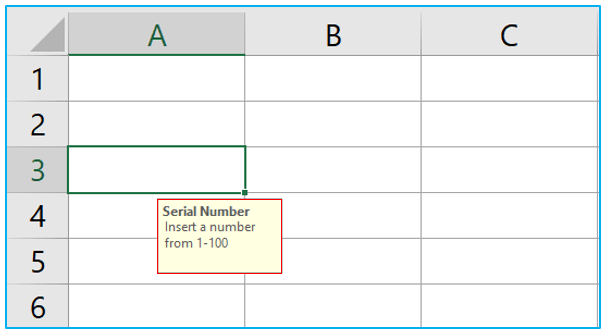 Set Data Validation