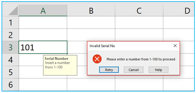 Set Data Validation 