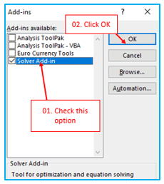 Solver in Excel