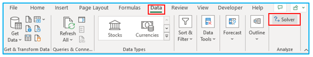 Solver in Excel